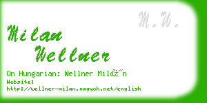 milan wellner business card